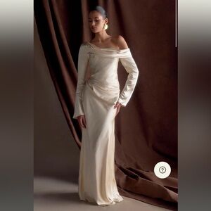 Meshki Iris Satin Maxi Dress - Blush Gold